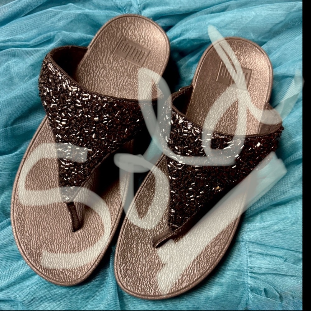 FitFlop Women's Sparkly Black Sandals